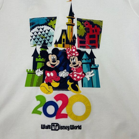 Disney Parks Full Zip Hoodie Womens XL Multicolor Mickey Minnie Embroidered - Picture 5 of 15